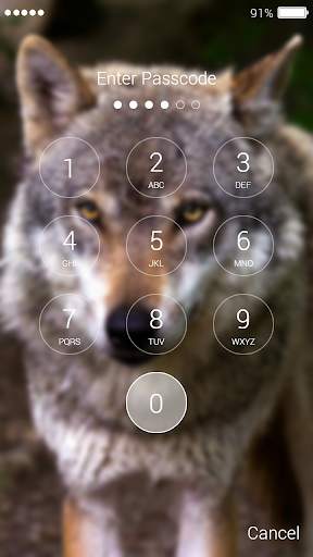 Wolf Lock Screen 7 تصوير الشاشة