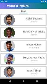 Dream11 IPL 13 Schedule,Teams,Score screenshot 3