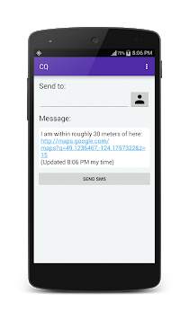 CQ: share your location by SMS screenshot 1