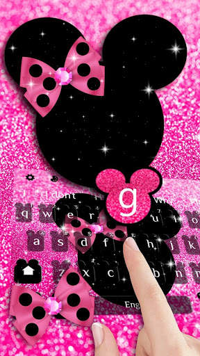 Cute Bowknot Keyboard Theme screenshot 1