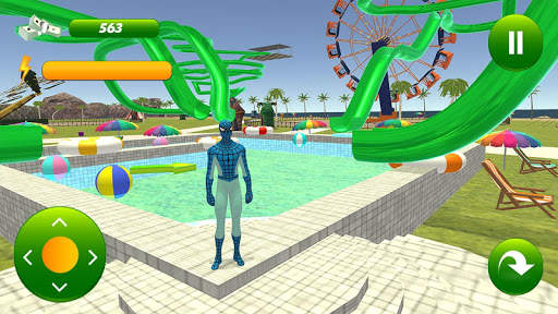 super hero water slide uphill  screenshot 1