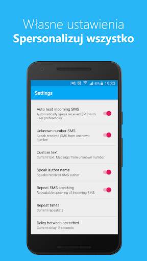 Głosowe czytanie SMS screenshot 3