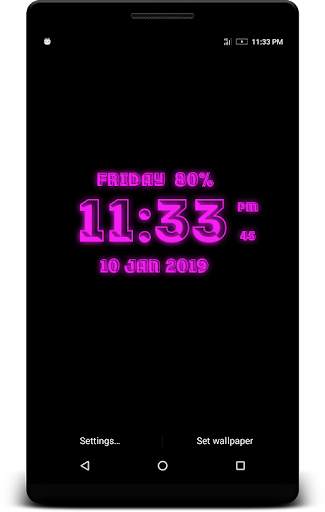 3D Digital Clock Live Wp screenshot 3