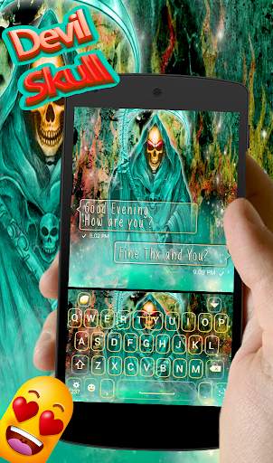 Devil Skull Death Keyboard Theme screenshot 1