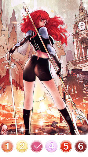 Warrior girl coloring games-Free offline games screenshot 4