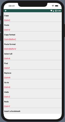 Hotkeys WP Office screenshot 2