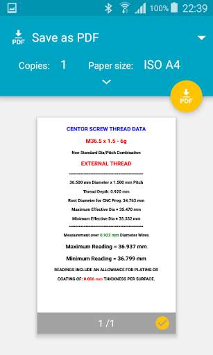 Centor Thread Check Calculator - Free Trial screenshot 8