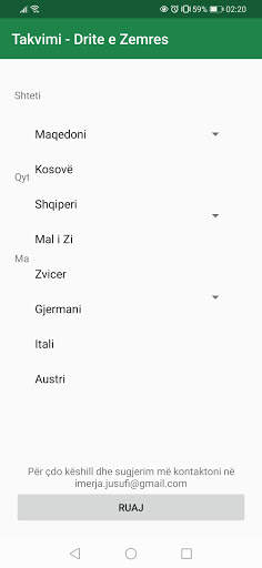 Takvimi - Drite e Zemres screenshot 2