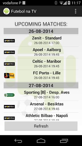 Futebol na TV screenshot 1