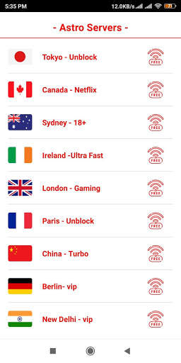 AstroVPN-Best Free Unlimited VPN Secure WiFi Proxy screenshot 6
