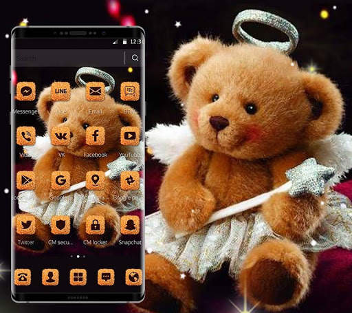 Cute Angel Teddy Bear Theme screenshot 4