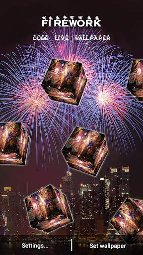 3D Firework Cube Live Wallpaper - Live Wallpaper screenshot 3