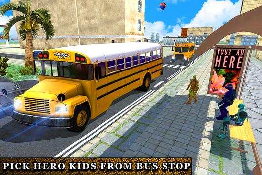 Sopir Bus Sekolah Super Hero Kids screenshot 11