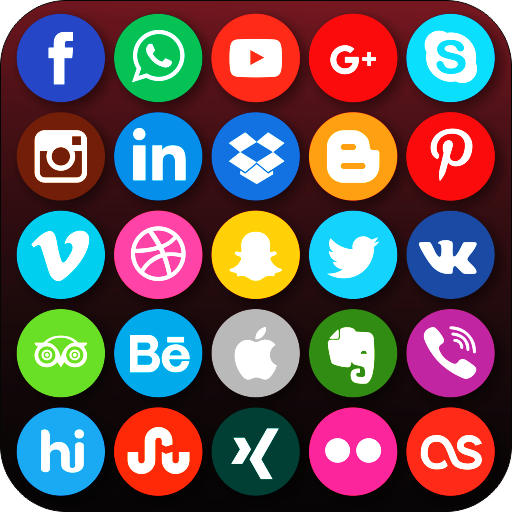 All Social Media Apps in one app-Social Activities आइकन