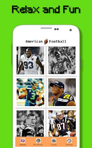 American Football Player Color By Number - Pixel screenshot 5