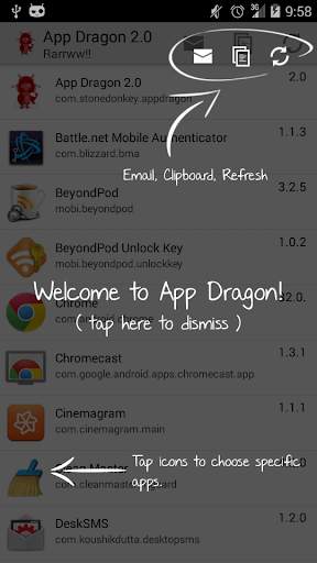 App Dragon App Lister 1 تصوير الشاشة