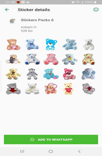 Teddy Sticker For WhatsApp - WAStickerApps screenshot 6