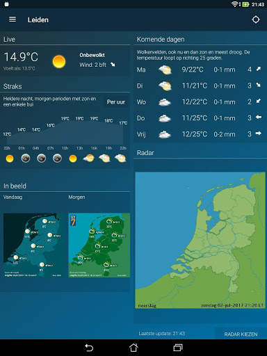 Het Weer: weerapp, radar, verwachting en weeralarm screenshot 6