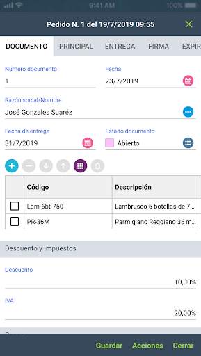 Recogida de pedidos y ventas - screenshot 1