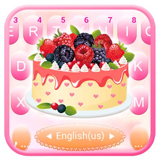 Cartoon Blackberry Cake Keyboard Theme 1.0