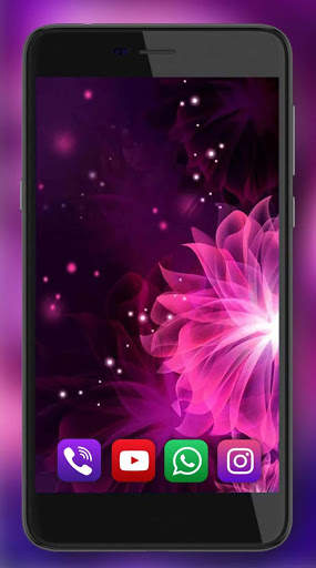 Neon Flowers Amazing Live Wallpaper screenshot 1
