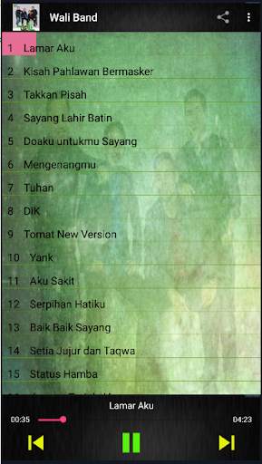 50   Lagu Populer Wali Band Offline screenshot 2