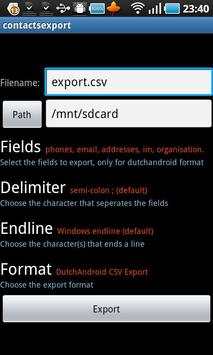 Contacts / SMS /LOG CSV Export screenshot 4