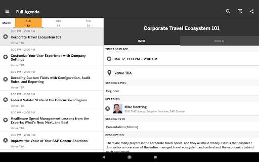 SAP Concur Events 2020 screenshot 7