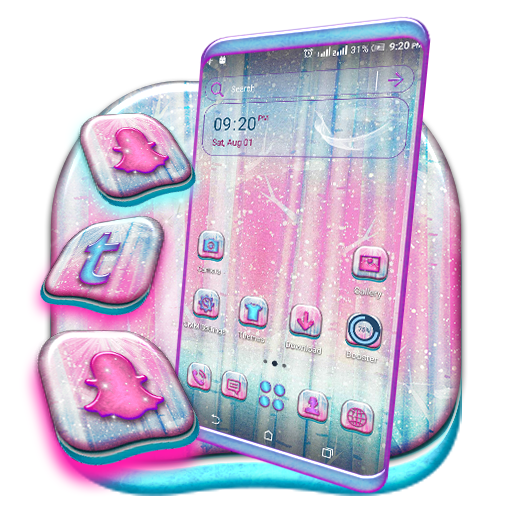 Pink Birch Tree Launcher Theme icon