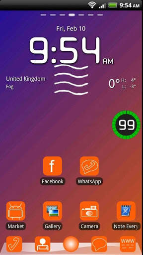 Blue & Orange Go Launcher EX screenshot 1
