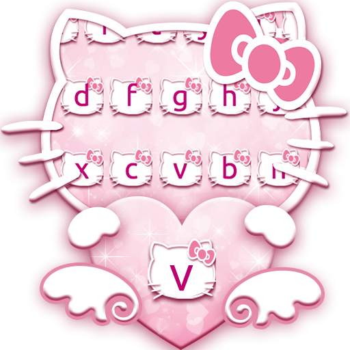 😍Pink Kawaii Kitty Keyboard Theme 10001002