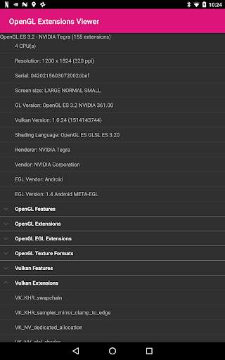 GLView Extensions Viewer screenshot 1