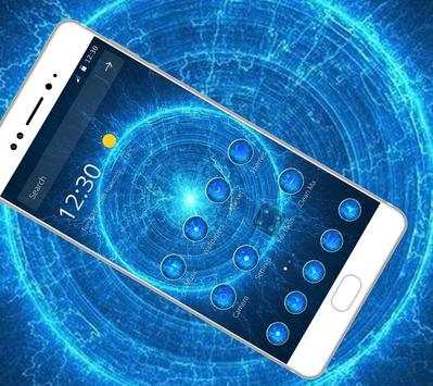 Blue Silver Tech Circle Theme screenshot 1