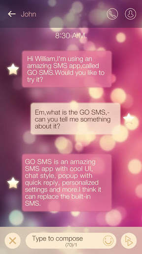 GO SMS PHANTOM THEME screenshot 2