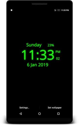 Digital Clock Live Wallpaper screenshot 1