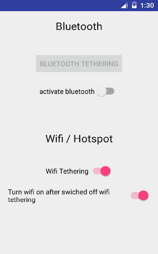 Wifi & Bluetooth Tethering screenshot 2
