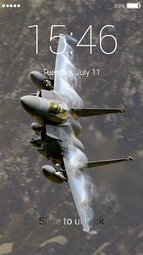 Jet Fighter Lock Screen 3 تصوير الشاشة