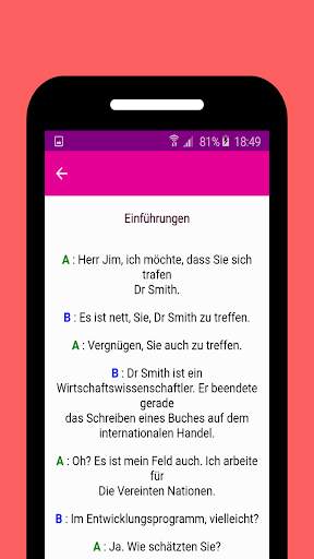 Deutsch Dialog Lernen скриншот 4