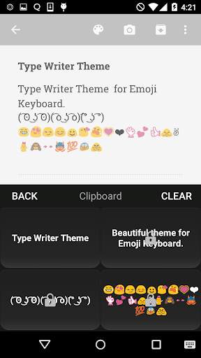 Type Writer Emoji Keyboard स्क्रीनशॉट 4