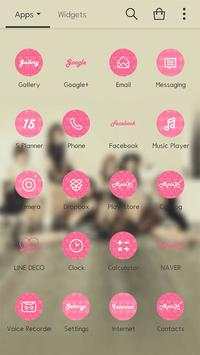 Pink LUV LINELauncher Theme screenshot 4
