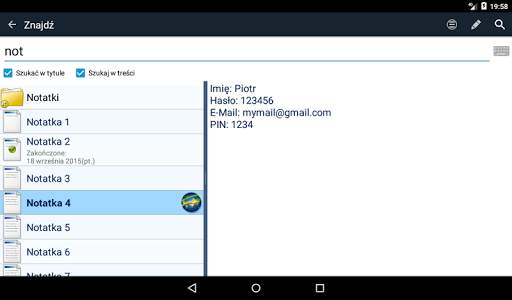 Hierarchiczne notatki screenshot 9