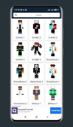 Skins Youtuber Gamers screenshot 4