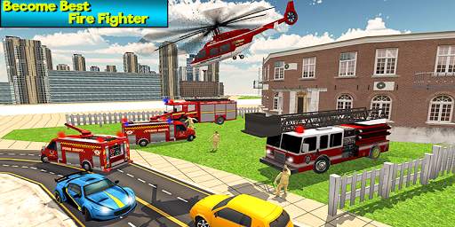 Heavy Ladder Fire Truck City Rescue 2019 screenshot 3