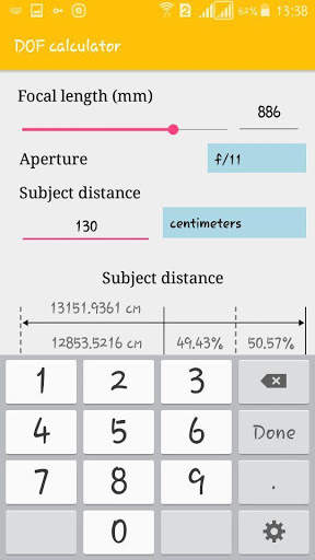 DOF Calculator screenshot 4