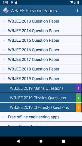WBJEE Previous Papers Free screenshot 7