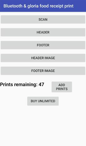 Bluetooth  & gloria food receipt print screenshot 3