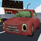 Cartoon car parking 3D two logo