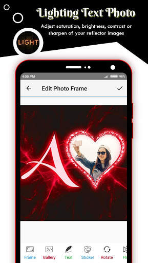 Lighting Text Photo Frame screenshot 1