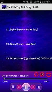 Turkish Top 100 Songs 2016 screenshot 2