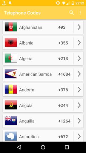 Phone Codes of the World screenshot 1